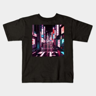 Cyberpunk Street View Kids T-Shirt